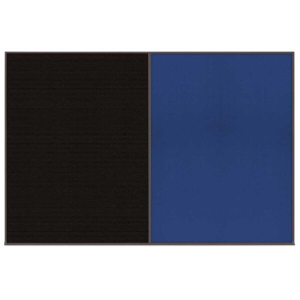 Enclosed Corkboard, 1 Door, 72"x36", 4" Fra, UV3404-BLACK-CORK